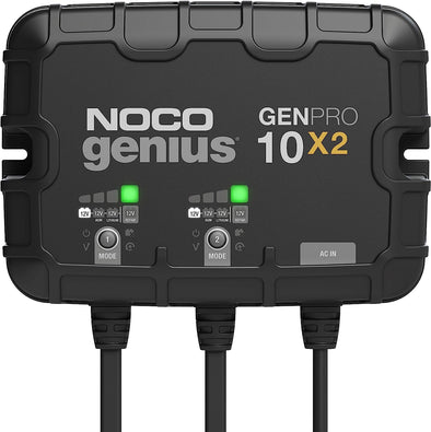 NOCO GENPRO 10X2 20A 2-BANK LITHIUM BATTERY SMART CHARGER