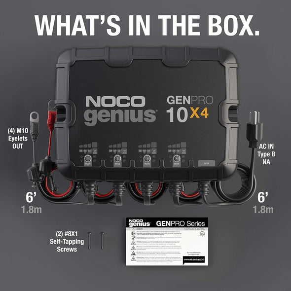 NOCO GENPRO 10X4 40A 4-BANK LITHIUM BATTERY SMART CHARGER