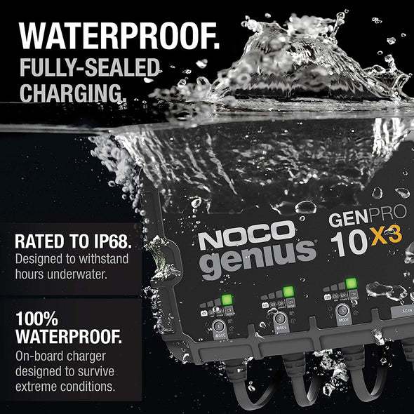 NOCO GENPRO 10X3 30A 3-BANK LITHIUM BATTERY SMART CHARGER