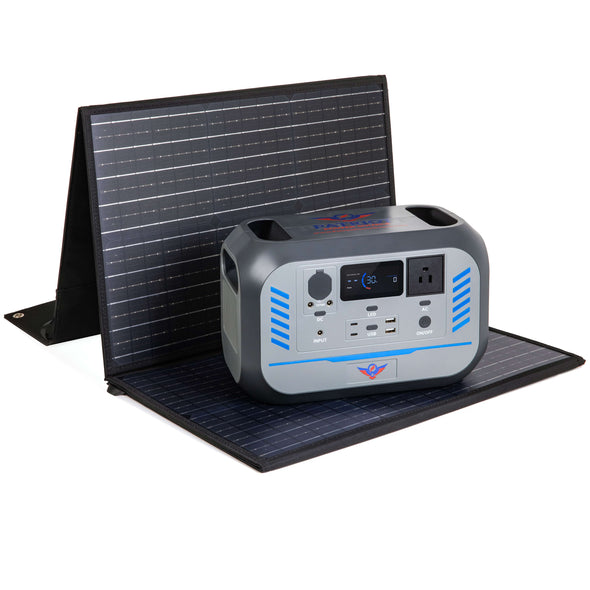 PATRIOT PORTABLE POWER STATION 600  Combo w/ 100 Watt Solar Panel