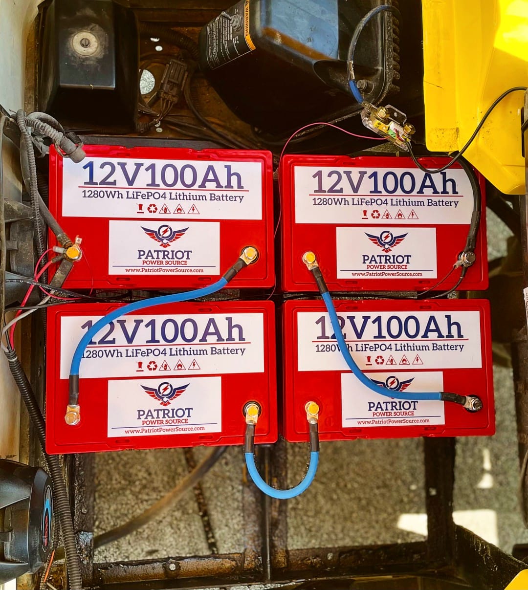 Set of 4 PATRIOT POWER 12V 100AH BATTERY