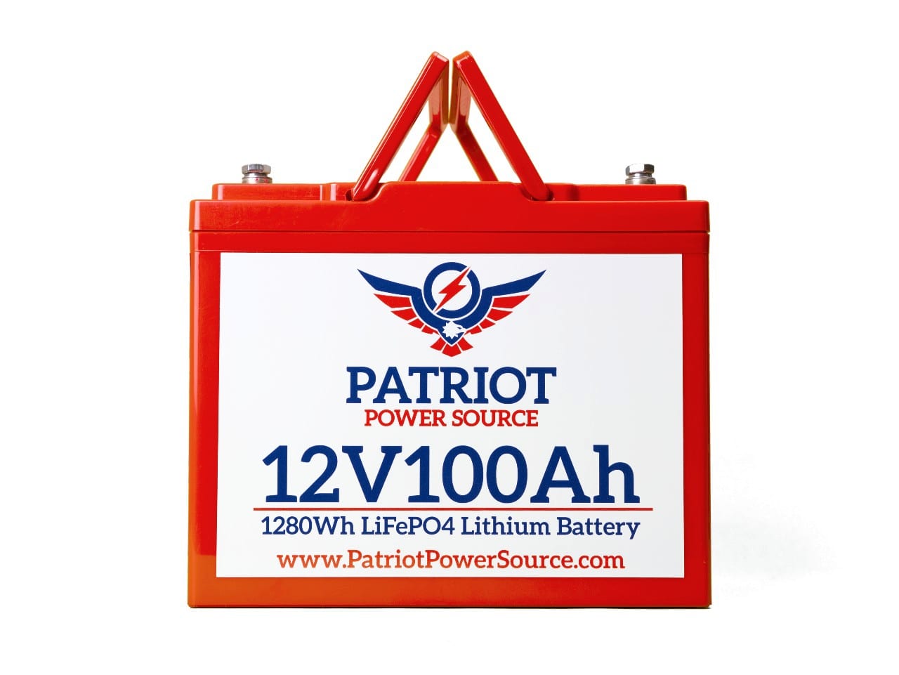 12V100Ah LiFePO4 Lithium Ion Battery Front View